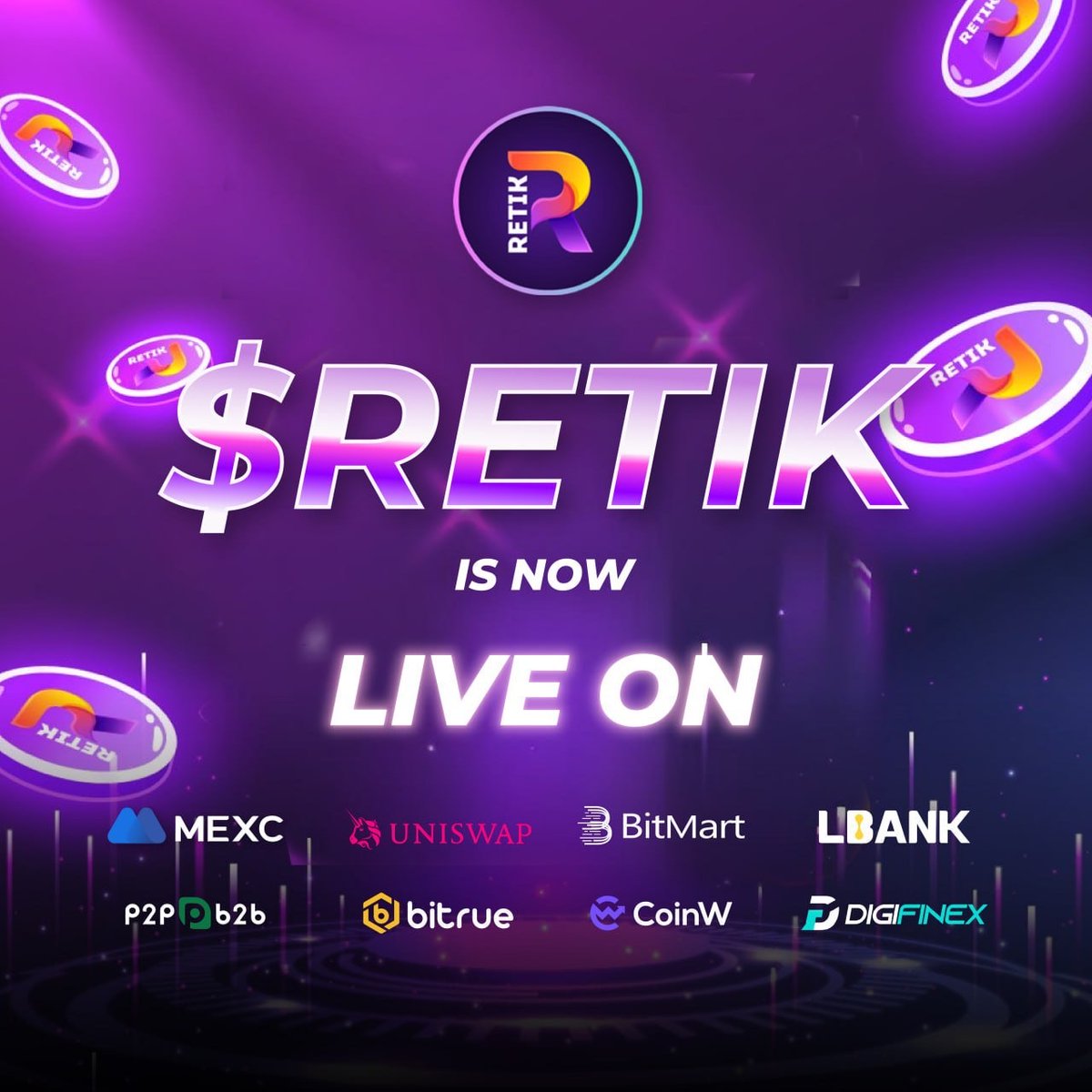 🚀 Ready to transform your financial world? Dive into Retik Finance! 🌟Launching on the 21 May with a crazy following base , multiple exchange listings and a 32 Million $ raise! 🔹 DeFi Debit Cards: Spend crypto globally, online or offline, with no KYC! 🔹 Smart Crypto Payment