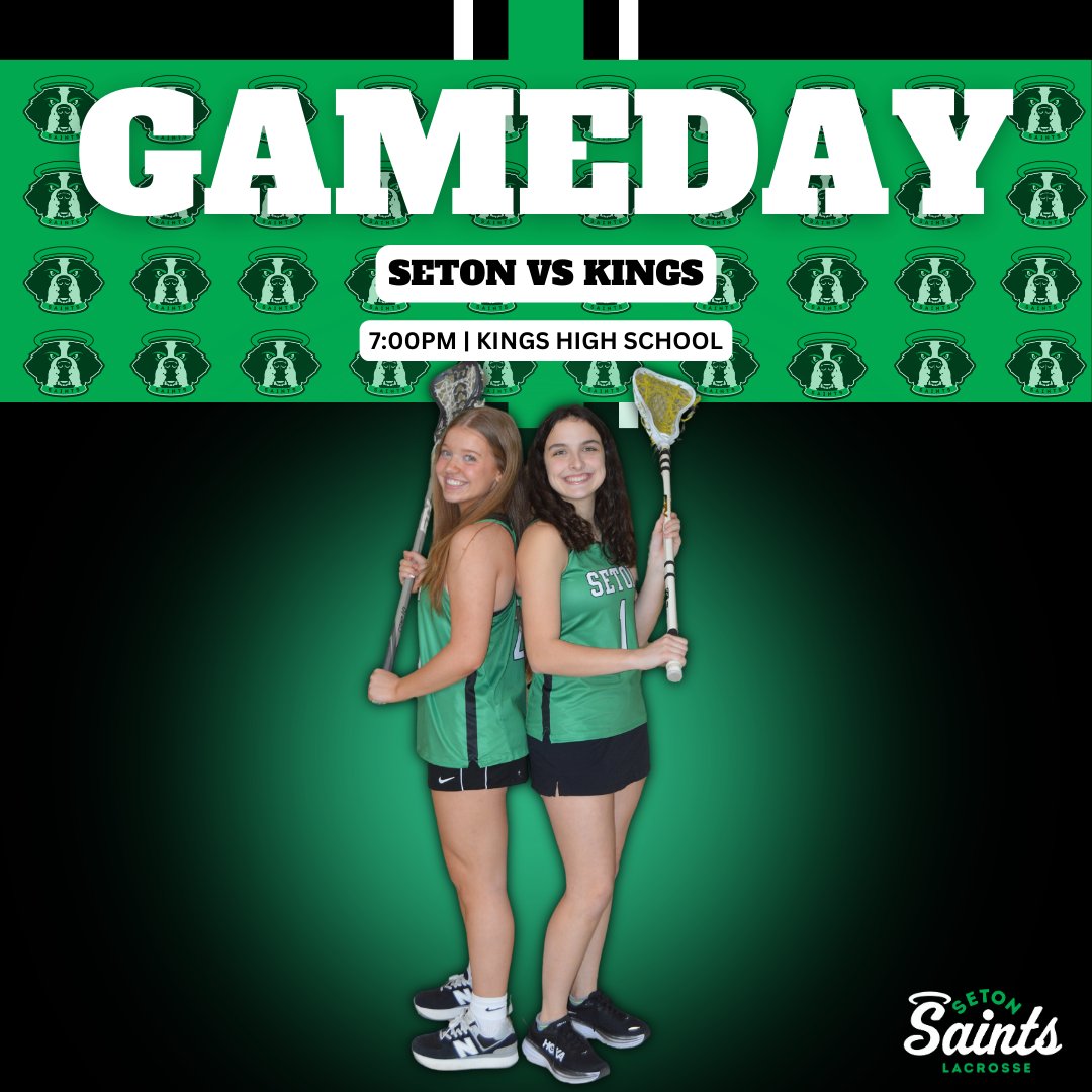 setonhsports's tweet photo. ‼️ GAMEDAY ‼️
Lacrosse heads to Kings to take on the Knights!

🎟️ https://t.co/TElkiIeO2s

#GoSaints https://t.co/YuR61r6fCo
