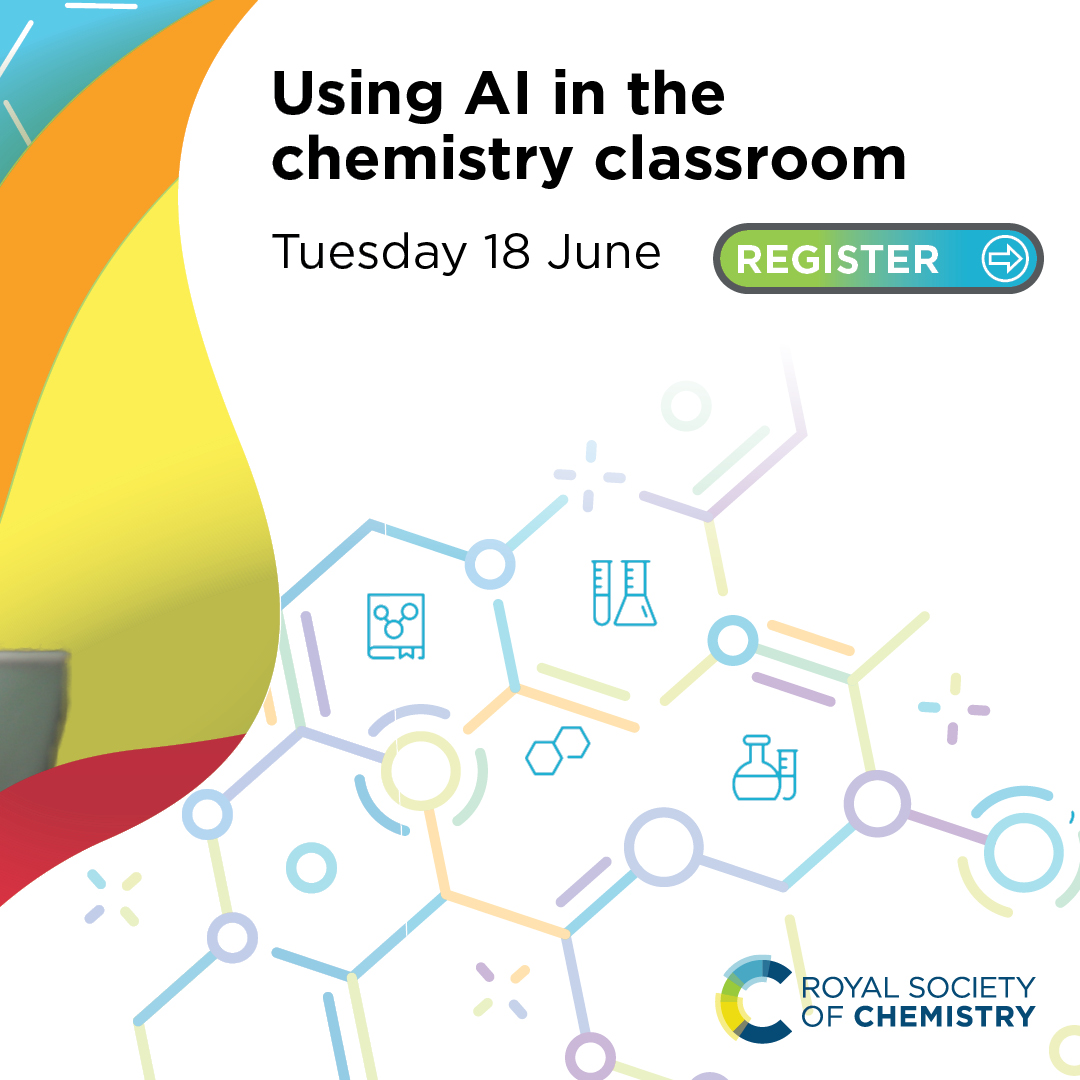 Join us for an informed look at AI for science teaching: what it’s good at, how it could help you, & when & how you could be using it. This free, one-hour support session is full of examples for anyone who teaches or supports chemistry education. Register: rsc.li/3xZy9tz