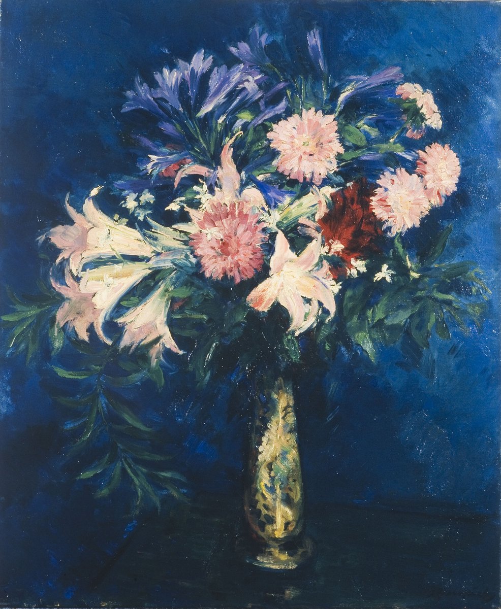 MAIG mes de Maria
31 pintures de FLORS al MNAC
Flors amb fons blau - 1932 - Josep Gausachs