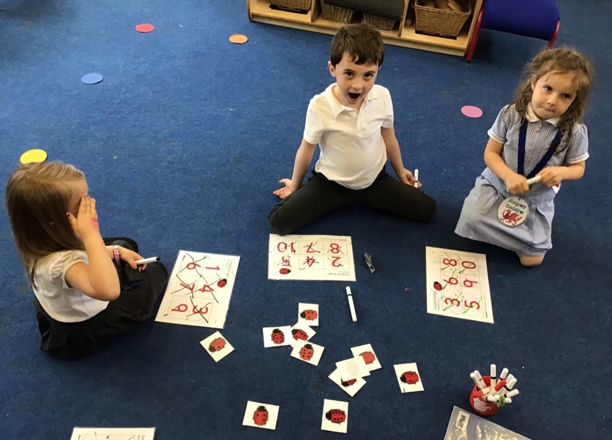 Ladybird Bingo! 🐞 
Reception counted the spots on the ladybird and crossed off their numbers - super counting skills and great fun  👏 
<a href="/SychdynSchool/">Ysgol Sychdyn</a>