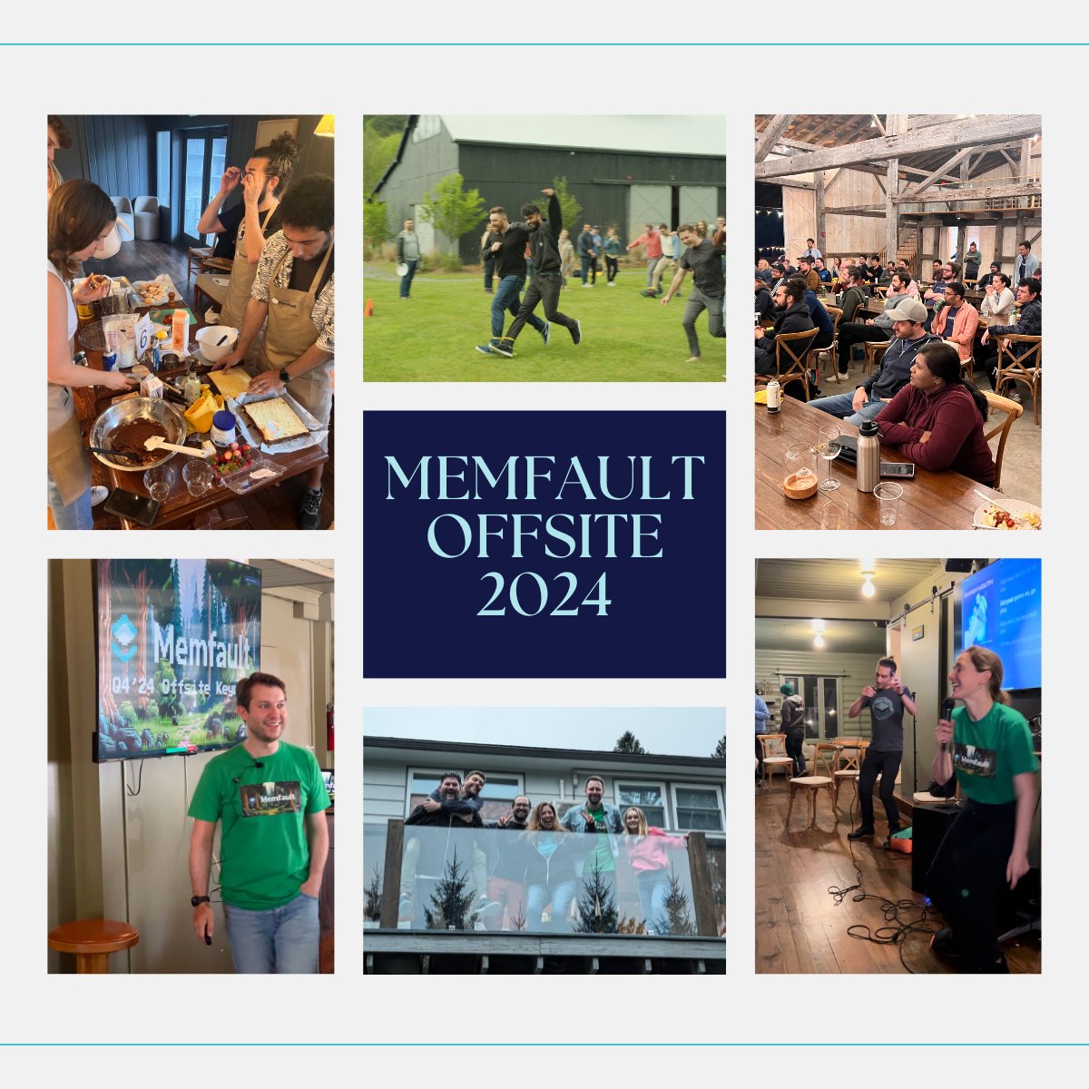 Last week, our #Memfault team had an amazing offsite in the Catskills, NY! 🌿 We enjoyed a bakeoff, karaoke, field day fun (tug-of-war, three-legged races, egg-and-spoon race), and an award ceremony. 🏆 It was our best offsite yet; here’s to the memories and adventures ahead! 🎉