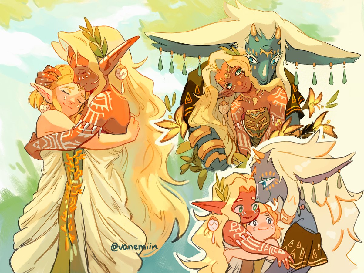 I just love this royal family, and I love how this page turned out! 💕 #LegendOfZelda #TearsOfTheKingdom #totk
