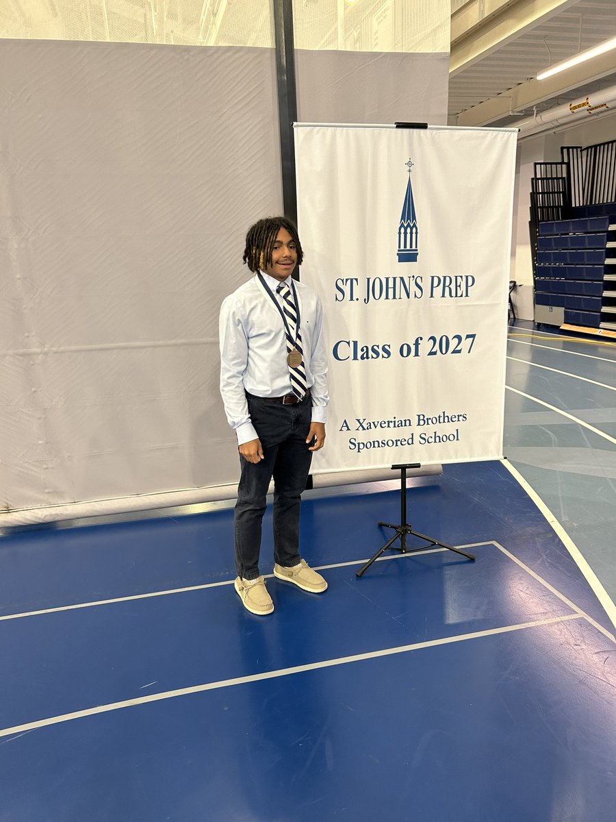 Proud of my son <a href="/JaydenToppin/">Jayden Toppin</a> for receiving his academic award in Science this morning at <a href="/stjohnsprep/">St. John's Prep</a>. What a wonderful Freshman year you have had. I’m looking forward to your continued growth and development.