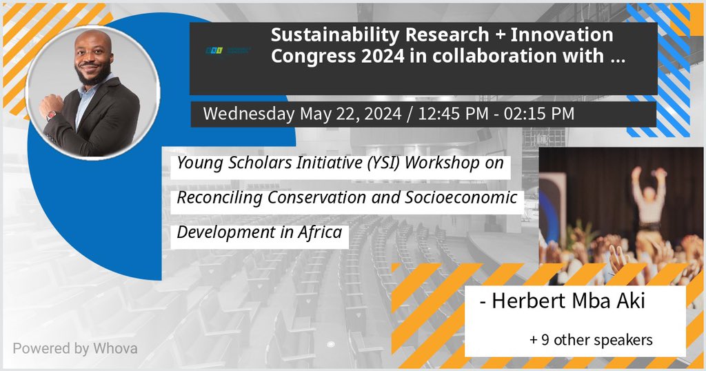 YSI will host a workshop on Conservation and socioeconomic development in Africa tomorrow (May 22) in Durban at the SRI Africa Satellite Event. Feel free to join if you’re in town. <a href="/ysi_commons/">Young Scholars Initiative</a> <a href="/YSI_Africa/">Young Scholars Initiative Africa</a>