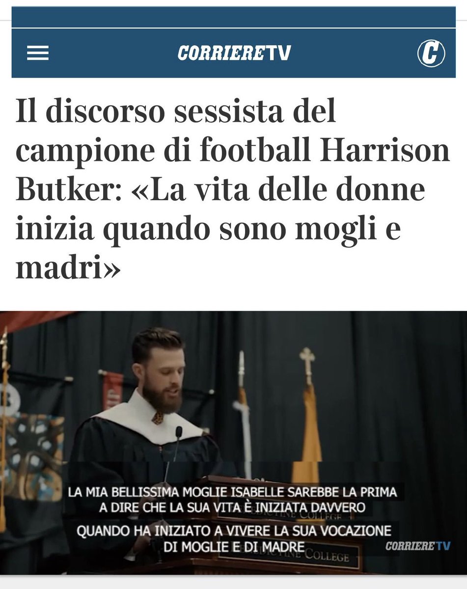 Quando e’ che un uomo si convertirà al ruolo di casalingo per farci fare una bella carriera? #sessismo #HarrisonButker