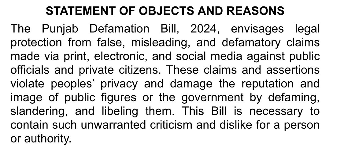 1. One fundamental problems with the Punjab Defamation Bill is the emphasis on protecting “public officials”, authorities, and even the government from “unwarranted criticism or dislike” In this regard, the US Supreme Court’s judgment in New York Times vs Sullivan is instructive