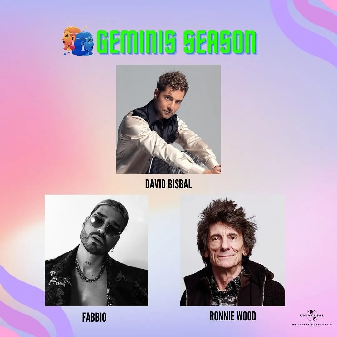 TeambisbalUru's tweet photo. Repost: @UniversalSpain
¡Mucho talento en la Geminis Season! ¿A quién no os olvidaréis de felicitar #geminis #geminisseason #davidbisbal #ronniewood #fabbio #bea #antoniocarmona #angelestoledano
@davidbisbal https://t.co/tSfpSwzZXF