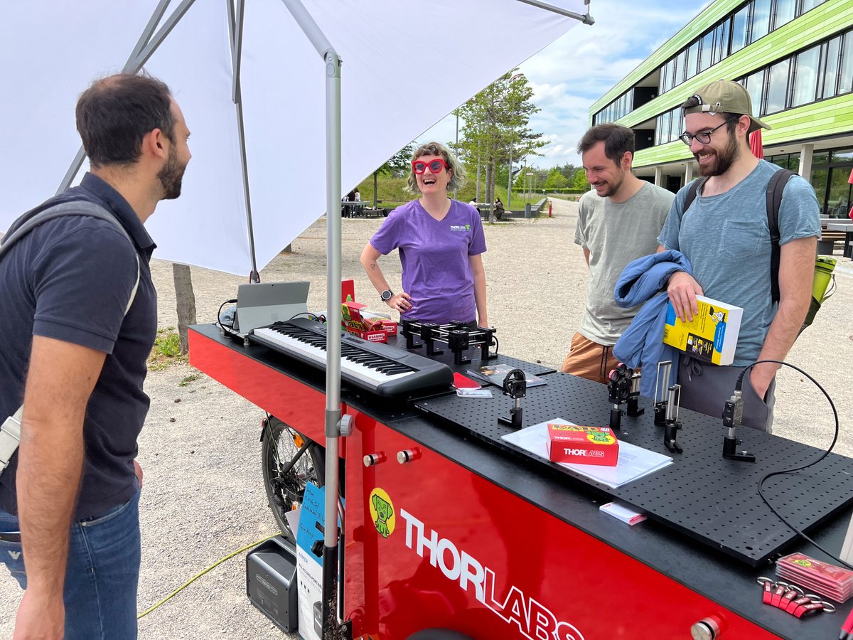 Thorlabs's tweet photo. The Thorlabs Mobile Photonics Lab bike completed its first trip of 77 km across Germany last Thursday! 

Located in Europe and interested in having the Mobile Photonics Lab bike on your campus? Let us know down below!

#ThorlabsMobileLabBike #ThorlabsLearning #photonics https://t.co/xCVlYahlH0