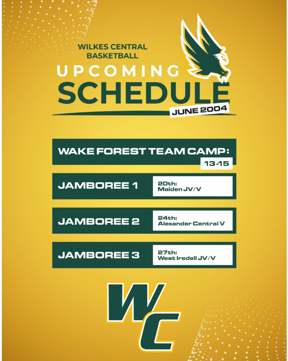 dubc_athletics's tweet photo. WC Men's Basketball June team camp and jamboree schedule! 

For registration info for the kids camps, visit the following link:
https://t.co/g7qZHxOzEi https://t.co/ds93NAnnxc