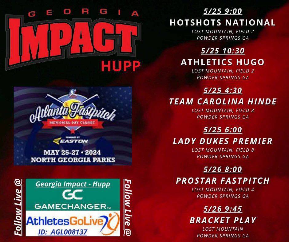 Ava-Riley Roberts #15 (@avariley2026) on Twitter photo Come watch me and my team this weekend at <a href="/PGFnetwork/">PGF</a> Memorial Day Classic!!❤️🖤<a href="/Impact_Hupp/">Georgia Impact Hupp-Axelson</a>
<a href="/CHS_Spartan_SB/">CHSSpartan_softball</a> <a href="/ExtraInningSB/">EXTRA INNING SOFTBALL</a> <a href="/SoftballDown/">Down South Softball</a> <a href="/GSU_Softball/">GSU Softball</a> <a href="/UNCSoftball/">Carolina Softball</a> <a href="/AlabamaSB/">Alabama Softball</a> <a href="/FSU_Softball/">Florida State Softball 🥎</a> <a href="/DickeysDugout_/">Dickey’sDugout</a> <a href="/RicoB5/">Rico Billups</a> Come watch me and my team this weekend at <a href="/PGFnetwork/">PGF</a> Memorial Day Classic!!❤️🖤<a href="/Impact_Hupp/">Georgia Impact Hupp-Axelson</a>
<a href="/CHS_Spartan_SB/">CHSSpartan_softball</a> <a href="/ExtraInningSB/">EXTRA INNING SOFTBALL</a> <a href="/SoftballDown/">Down South Softball</a> <a href="/GSU_Softball/">GSU Softball</a> <a href="/UNCSoftball/">Carolina Softball</a> <a href="/AlabamaSB/">Alabama Softball</a> <a href="/FSU_Softball/">Florida State Softball 🥎</a> <a href="/DickeysDugout_/">Dickey’sDugout</a> <a href="/RicoB5/">Rico Billups</a>