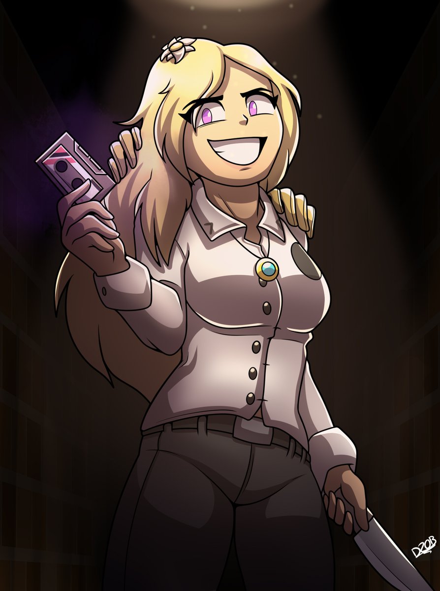 Fun Faz Fact, Help Wanted was delayed TWICE! Originally slated for late April, its release date was then set for May 21, then delayed another week for polish and marketing! To celebrate its original release date, here's Stephanie in 'Reluctant Follower'📼🔪 #fnaf #fnafhelpwanted