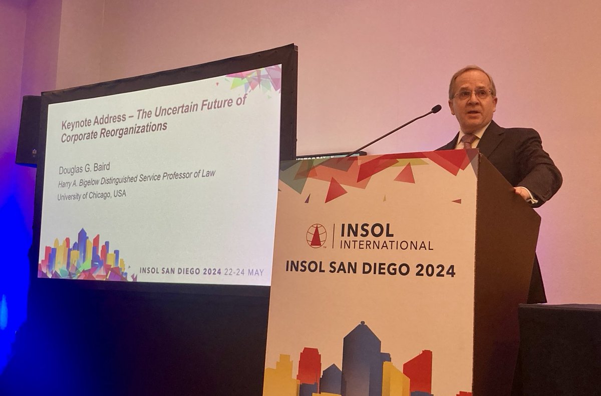 A wonderful start to the Insol Academic Colloquium with Prof Baird #InsolSanDiego