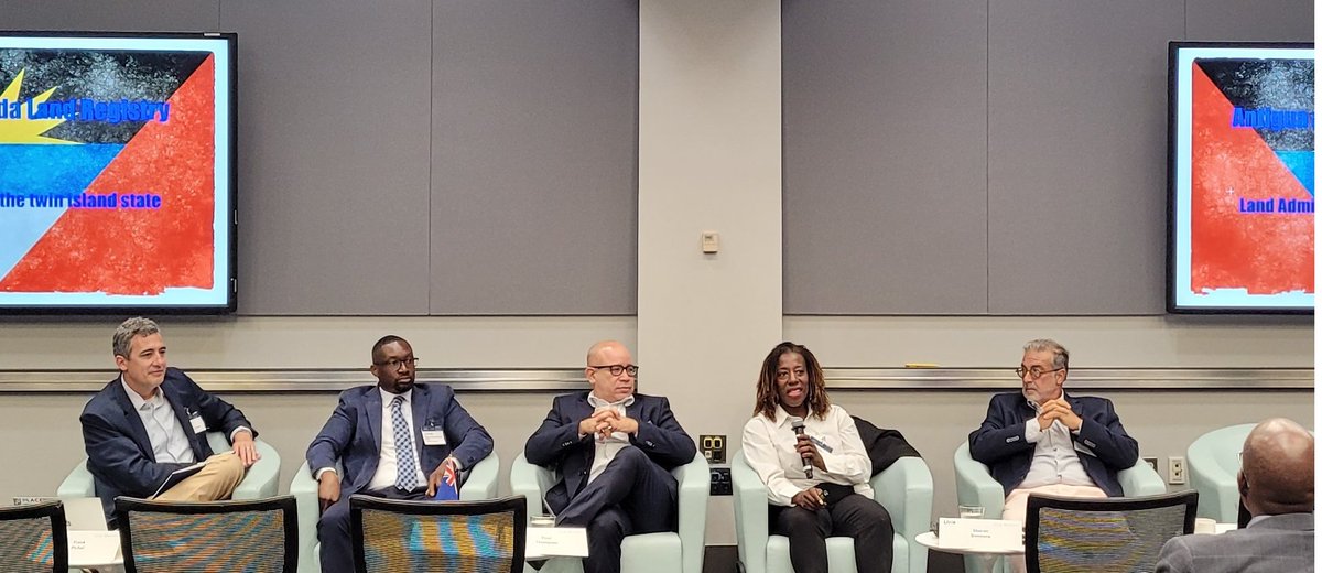 Thanks to the panelists leading national land agencies in Belize, Turks &amp; Caicos, Anguilla and Antigua &amp; Barbuda, and our partners <a href="/SD_Landfolio/">Spatial Dimension | Landfolio</a> for taking part in the  "Technology for Disaster Response, Recovery, and Resiliency in Island Nation States" <a href="/WorldBank/">World Bank</a> #landconf2024