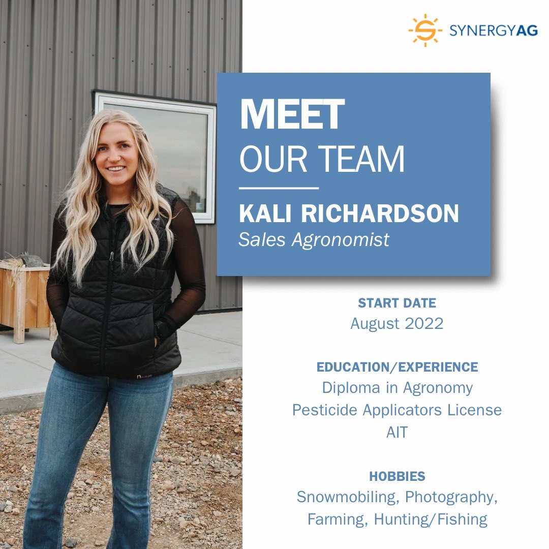 Meet Kali Richardson, our sales agronomist. Fun fact: she’s originally from the hometown of Nickelback 🌾 #rootsyoucancounton