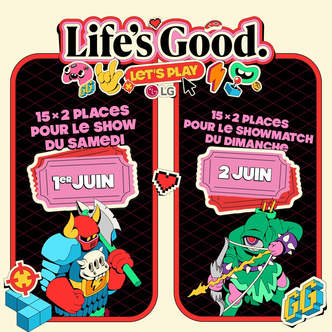 🎁 CONCOURS #LifesGoodLetsPlay !

On vous fait gagner 15x2 places pour l'émission du samedi soir de Laure Valée et pour le showmatch de la @KarmineCorp du dimanche soir !

Pour participer : 
👉 RT + nous Follow

Tirage au sort le 27/05 !

Good luck les amis 🍀