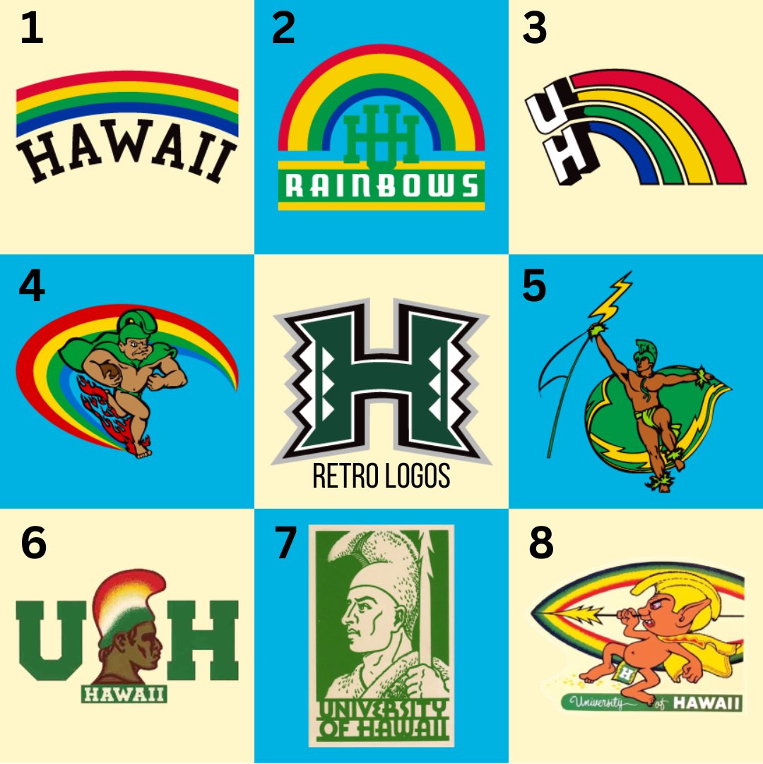 Which #HawaiiFB retro logo do you like? #GoBows