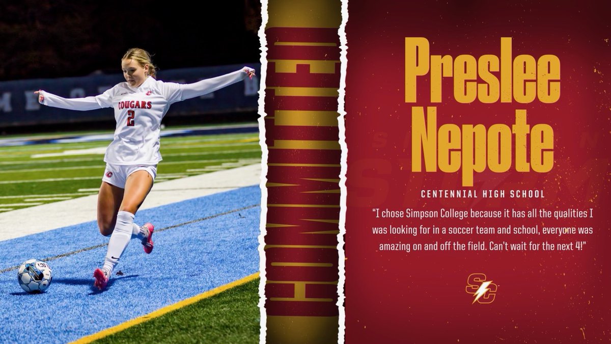 Congrats to Preslee on her commitment to Simpson College!