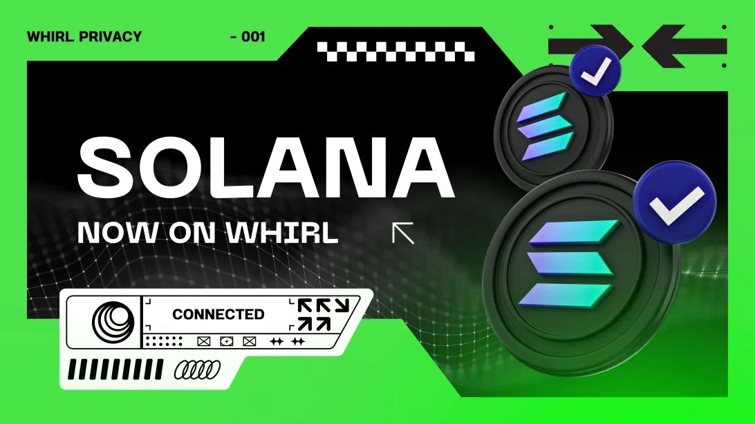 Important update 🌪️

We have just integrated @solana on Whirl ☀️

Privately bridge, send and disperse USDT and USDC from any EVM chain to Solana with great speed and minimal fees.

We are working on implementing a refuel feature as we speak, which should be ready soon 🕵️