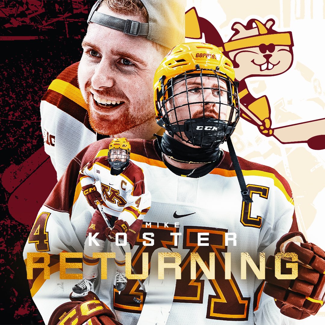 Captain Koster 🫡

<a href="/mikey_koster/">Mikey Koster</a> will return for his fifth year in Maroon &amp; Gold!

#PrideOnIce