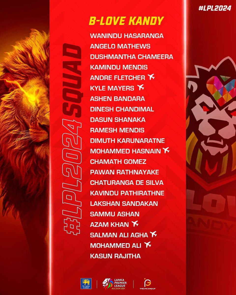 The roar of the Kings echoes loud! B-Love Kandy aim to conquer the LPL.

#LPLAuction #LPL2024 #LPLT20 #LankaPremierLeague