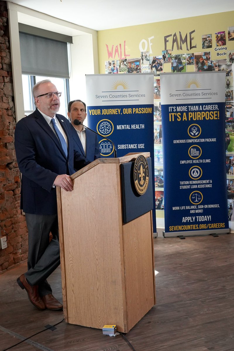 This week, we spotlighted Mental Health Awareness Month and the amazing work of <a href="/seven_counties/">Seven Counties Services</a>. The Crisis Call Diversion program is helping provide essential mental health support and making our city safer. Grateful for this partnership.