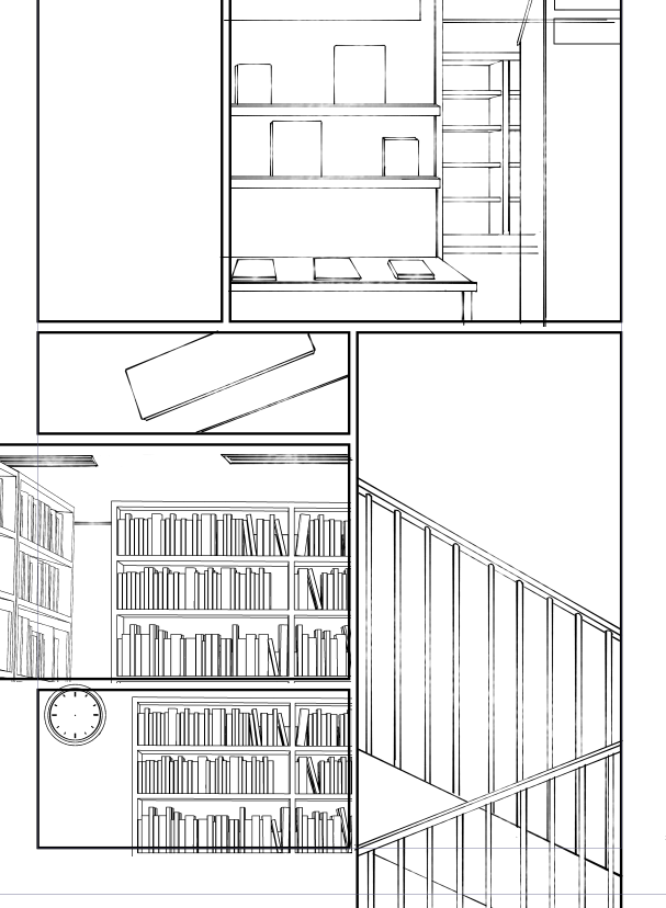 今日は背景だけ2時間ほど。
キャラクタがいない背景も不思議な感じしますよね。 