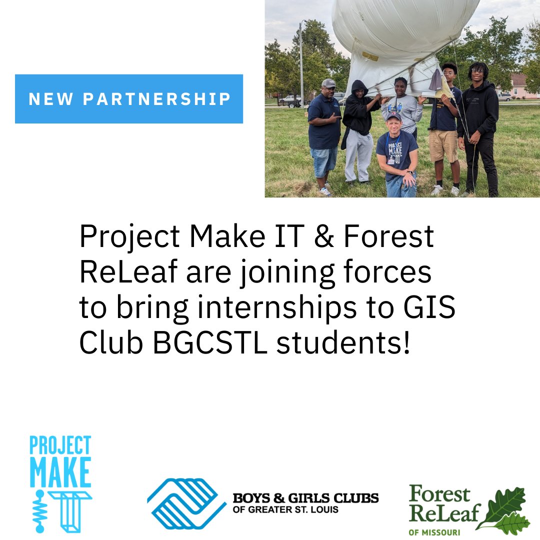 We are so excited to partner with @ForestReLeaf! They will be doing GIS Club internships with our @bgcstl students.

Stay tuned to see what they'll be working on!