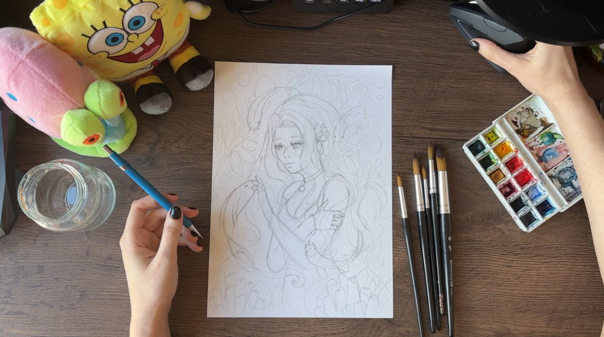 ❤️ STREAM JUST STARTED! ❤️ DOING WATERCOLOR ON A REAL PAPER!!!!!!!!!!! ⛓️: twitch.tv/elysianetherbo… #Vtuber | #VtuberEN | #VTuberUprising