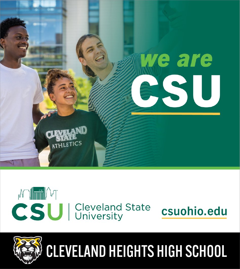 Cleveland State University is a proud partner of Cleveland Heights High School and would love some Tigers to explore our campus and become future Vikings. engagecsu.com/explore 
#FutureVikings #wearecsu #csu #clestate #csudw