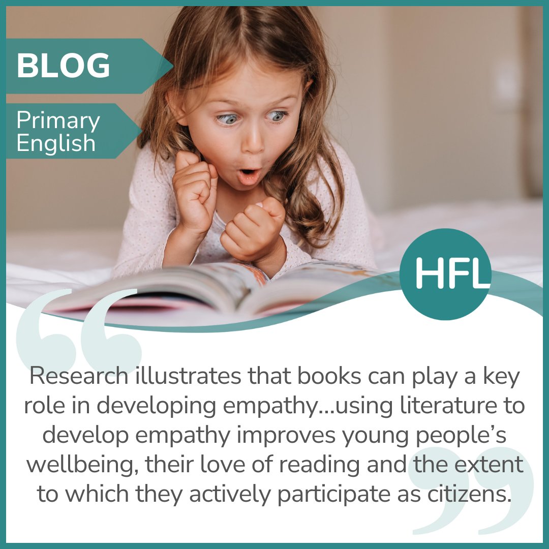 📒New blog!📒 In this week's blog, Marie shares her enthusiasm for @EmpathyLabUK's work and resources ahead of the upcoming Empathy Day on 6th June. She enjoys diving into some of their recommended reads and reflects on why reading for empathy is so powerful: