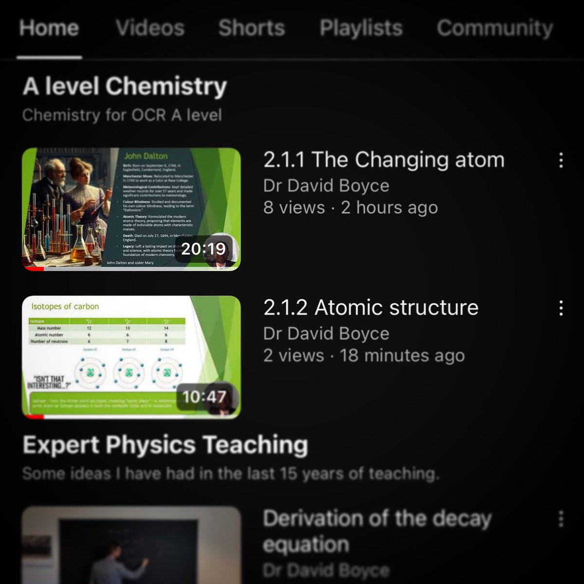 Wooop wooop. Chemistry content now on my YouTube channel. Go check it out! youtube.com/@drdavidboyce