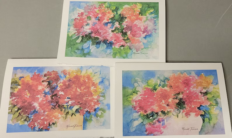 Loose #Floral #Watercolor 11 X 15 Fine Art Print or 5 X 7 Art Note Cards 3 Choices watercolorsnmore rtobaison - Etsy via @RTobaison #cctag #watercolor #ArtPrint #notecards