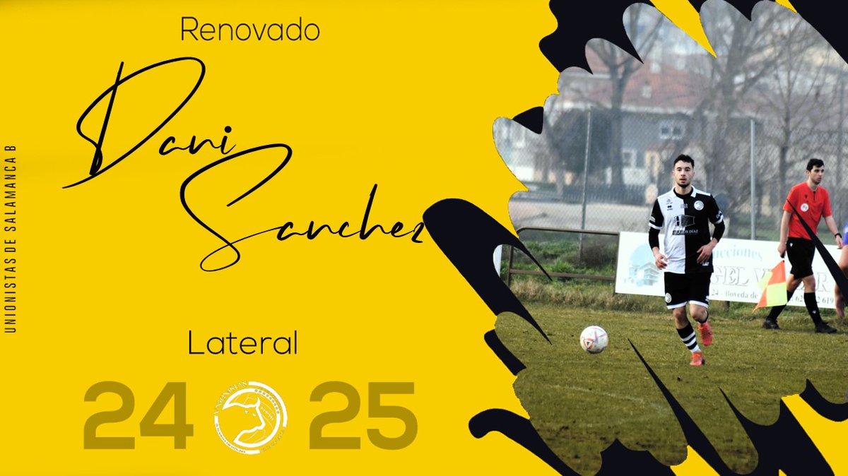USCFbase's tweet photo. 📌 𝗣𝗟𝗔𝗡𝗧𝗜𝗟𝗟𝗔 | Unionistas de Salamanca y Dani Sánchez llegan a un acuerdo para que el lateral continúe una temporada más en el filial. 

#ConstruyendoUSCF🏗️ https://t.co/vUSfjXSpBS