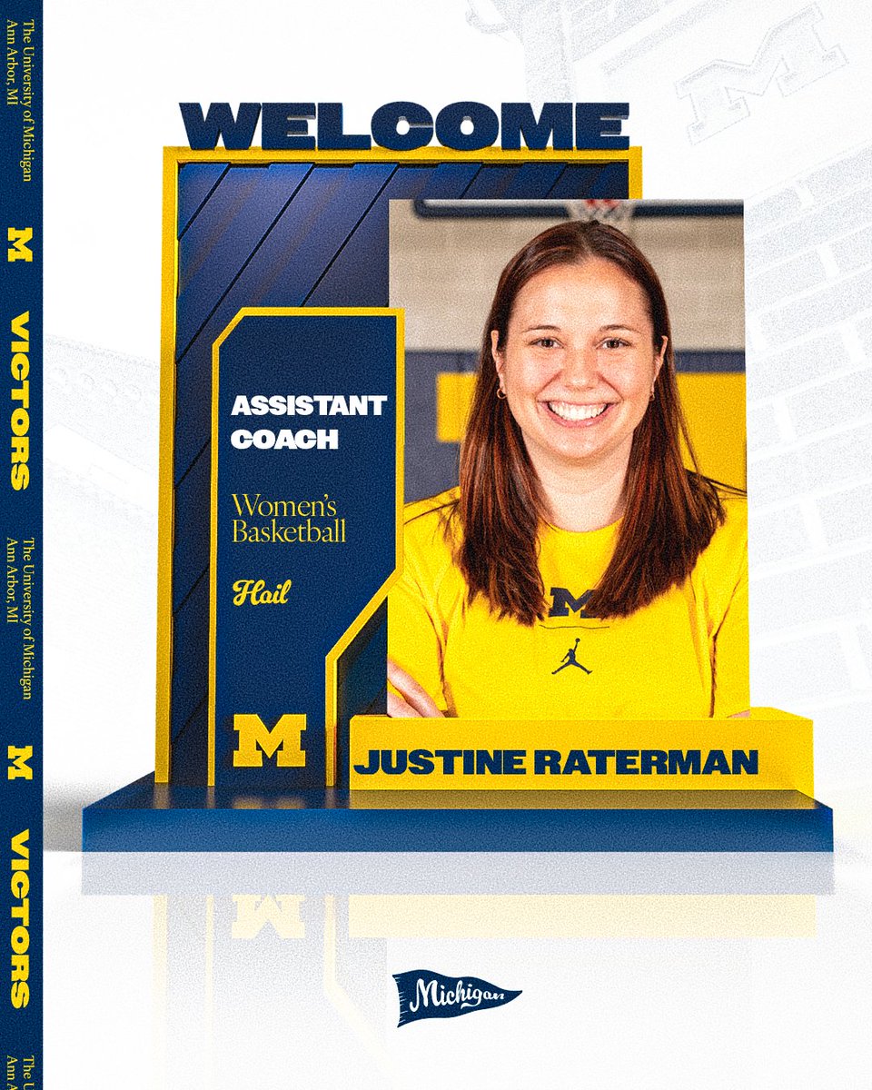 We are excited to announce the addition of Justine Raterman (@jcraterman) as an assistant coach for our program! More on Justine: myumi.ch/Pkmyz #GoBlue