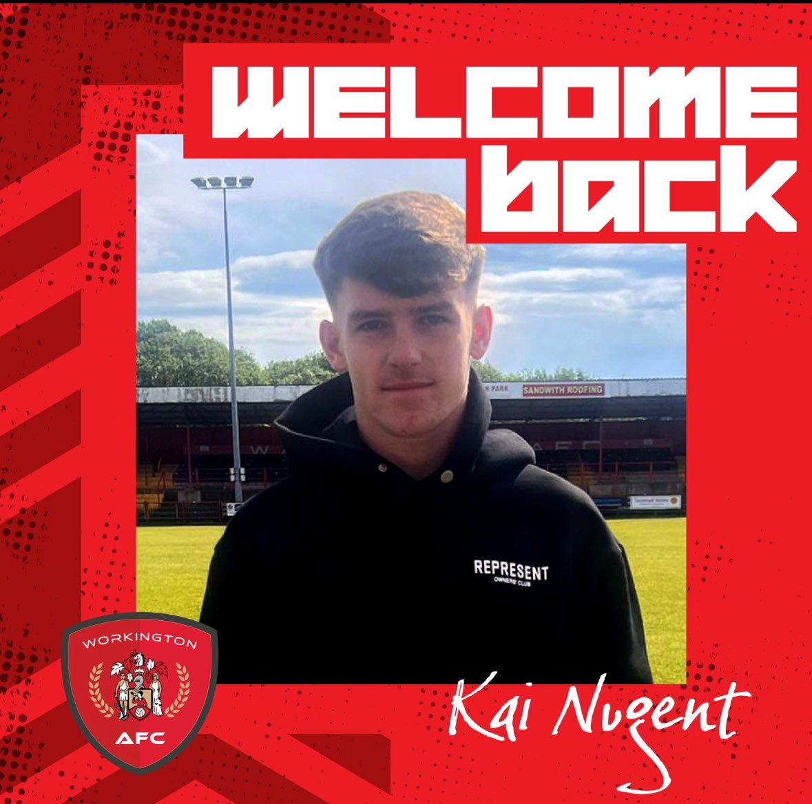 𝗞𝗮𝗶 𝗡𝘂𝗴𝗲𝗻𝘁 𝗥𝗲𝘁𝘂𝗿𝗻𝘀 ✍️ We are delighted to announce the return of Kai Nugent! After a season spent showcasing his talents at Annan Athletic, Kai is coming back to Borough Park! workingtonafc.com/kai-nugent-ret… #WelcomeBackKai #RichHistoryBrightFuture #RedsRiseAgain