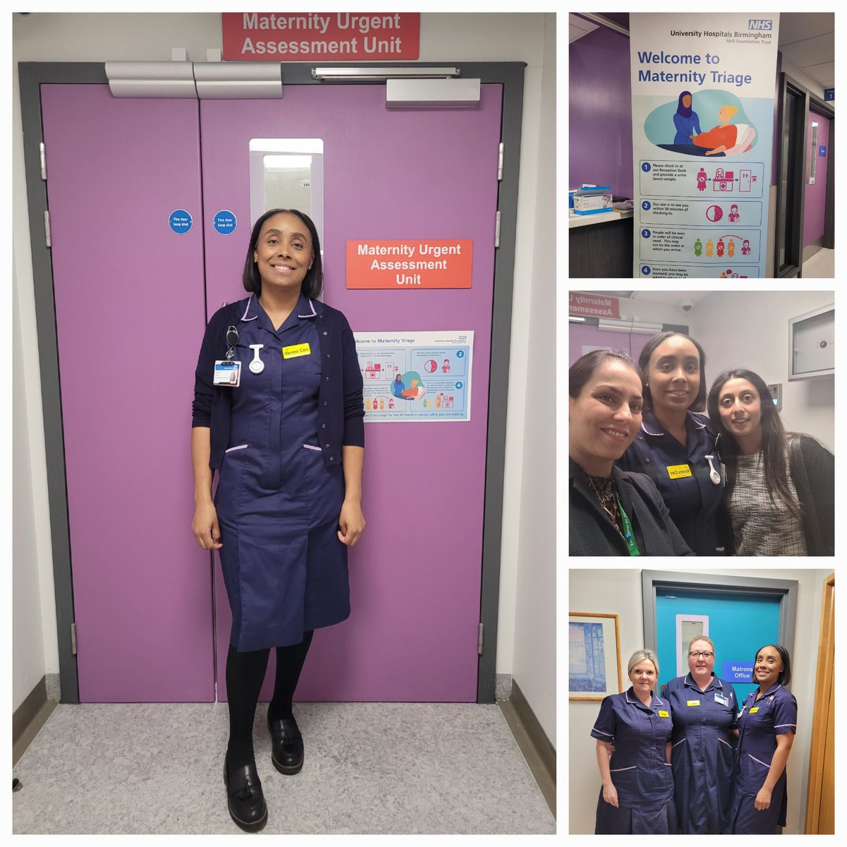 Thank you to @uhbtrust matrons: Verena Carr @Vcee3112 @ClareBeesley2 & Louise Thompson for recently showing members of the Strategic Projects Team around the Maternity Urgent Assessment Unit at Heartlands Hospital. Thank you also for your leadership & all you do.
