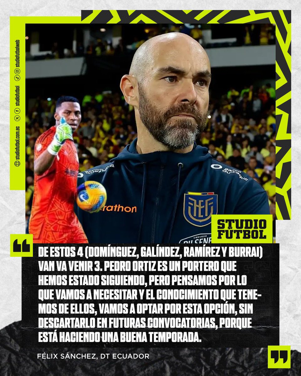 ❌🇪🇨 Pedro Ortiz no será convocado a la Copa America. Lo confirma Félix Sánchez Bas, DT de La Tri, en rueda de prensa. @BancoGuayaquil #ElBancoDeLaTri