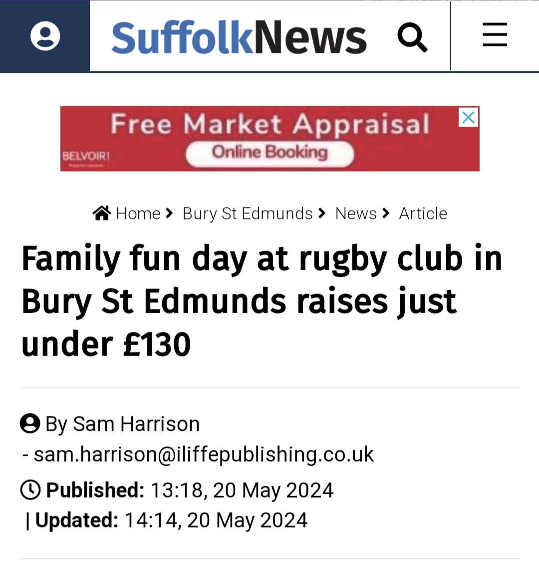 READ ALL ABOUT IT Thank you to Suffolk News for coming along on Sunday, relive the family fun day with the article here: suffolknews.co.uk/bury-st-edmund… Pick up a copy on Friday!