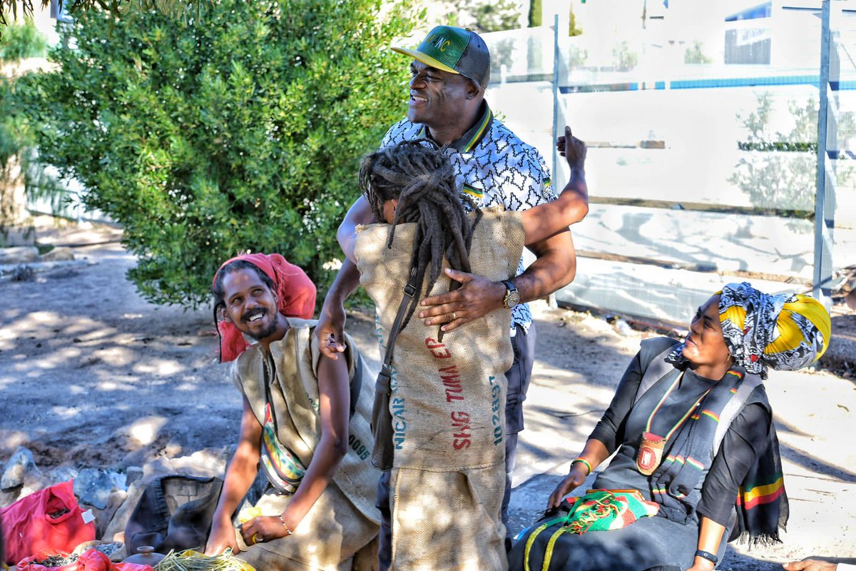 With the Rastafarian community💚💛❤️
#VOTEANC2024 
#LetsDoMoreTogether 
#VoteANC 
#NorthernCape