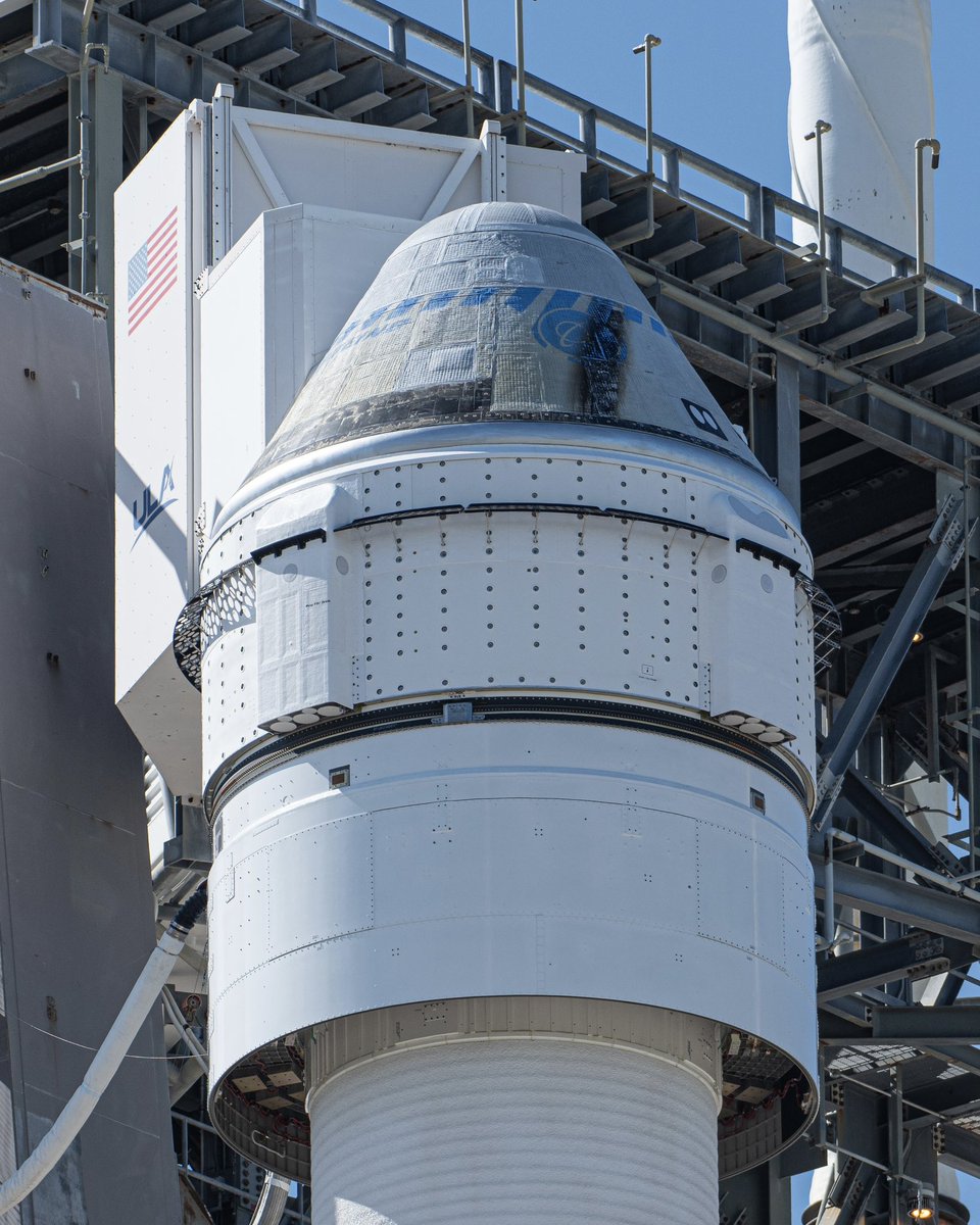 The Crew Flight Test of Boeing's Starliner spacecraft is no longer targeting Saturday, May 25. We're awaiting official word from NASA and Boeing on the next possible launch date and for more information regarding the path forward on the helium leak. 📸: @mdcainjr for SFN