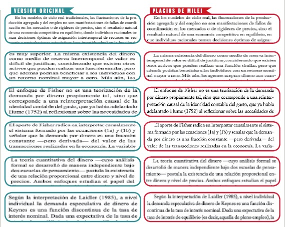 Adorni dice que 'no existe' el plagio en el libro de Milei que denunció Noticias

Curioso lo del vocero: no puede decir que los 5 perros del Loco existen, pero sí puede negar esto.

Acá te dejamos los plagios, @madorni

No necesitas ir a La Haya para darte cuenta que Milei robó