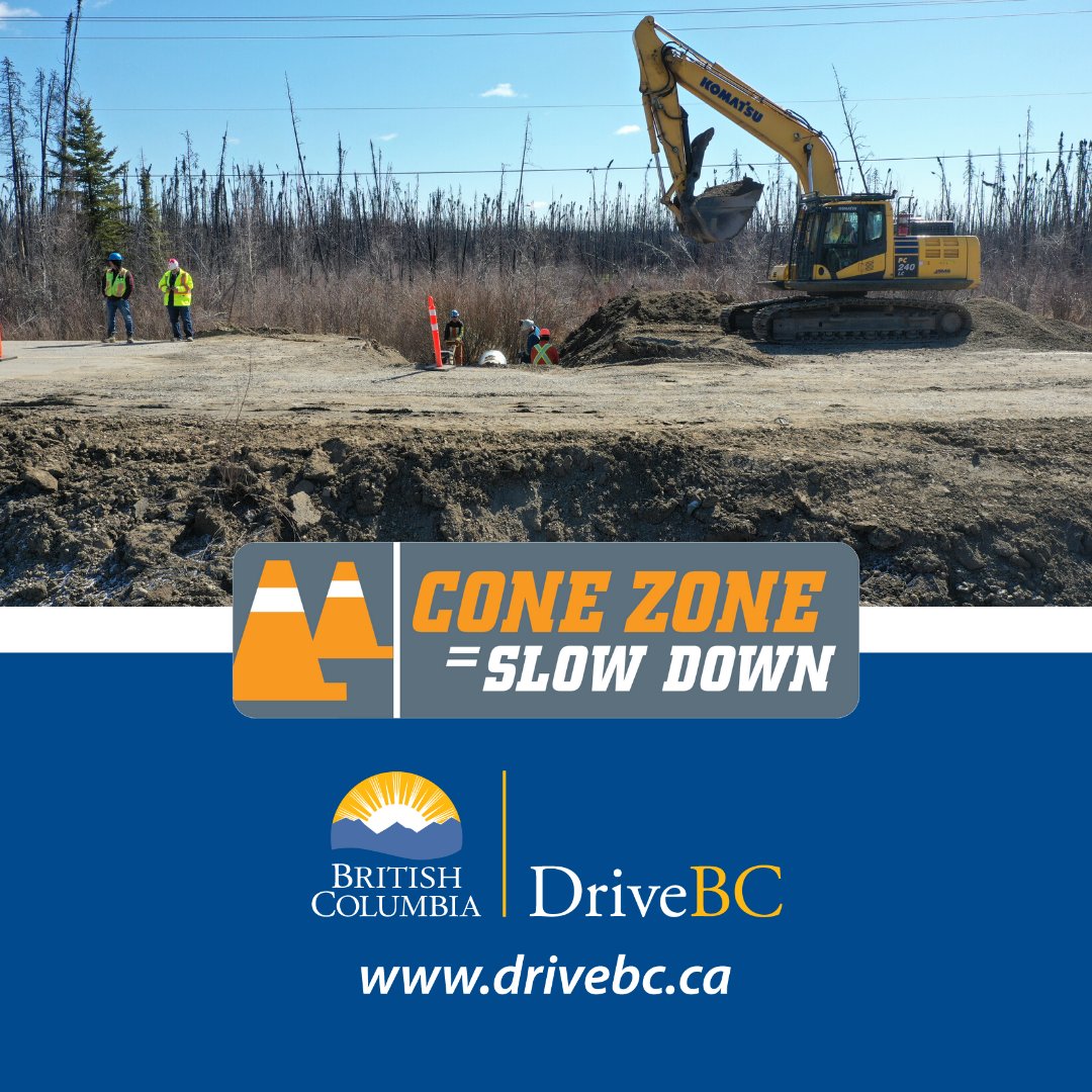 #ConeZoneBC Tip: Want to avoid road construction delays? Check out DriveBC.ca and take a different route. More tips here: bit.ly/34z4RiI