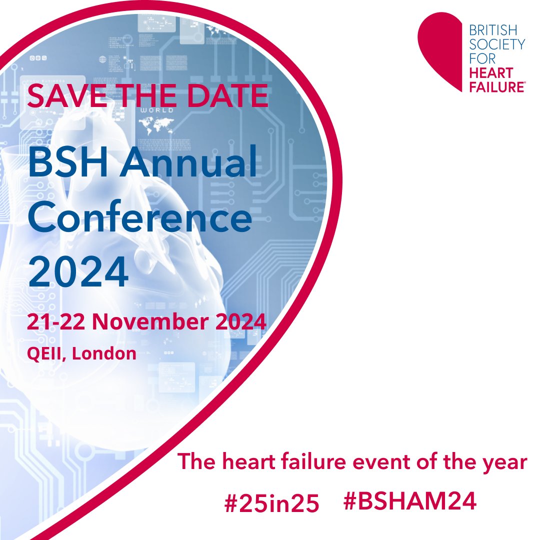 BSH Annual Meeting: SAVE THE DATE! 21-22 November 2024 Ticket sales coming soon! #25in25 #FindMe #BSHAM24