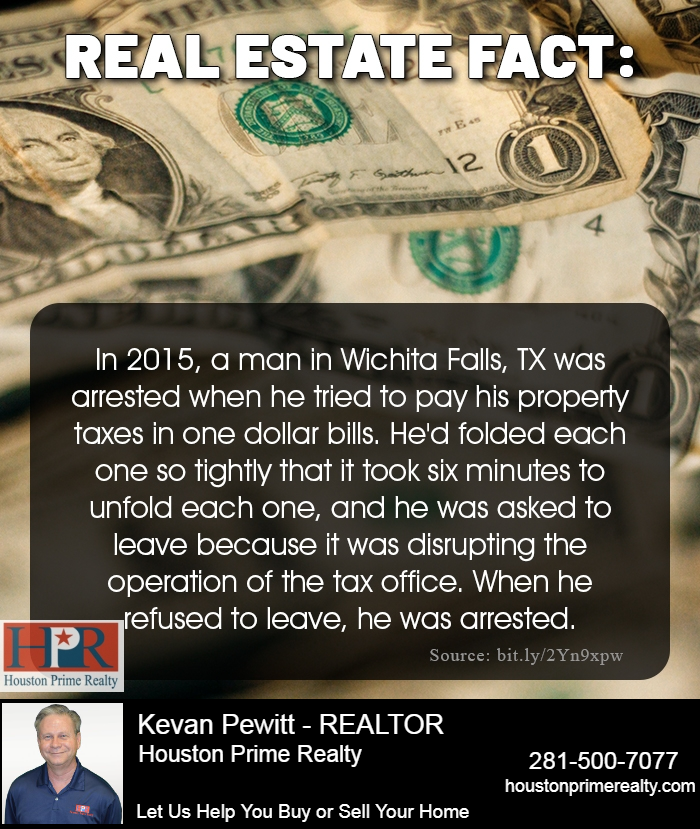 Houston_Prime's tweet photo. Note to self, do not pay taxes with one dollar bills folded tightly. https://t.co/tsL6W9JiT0
