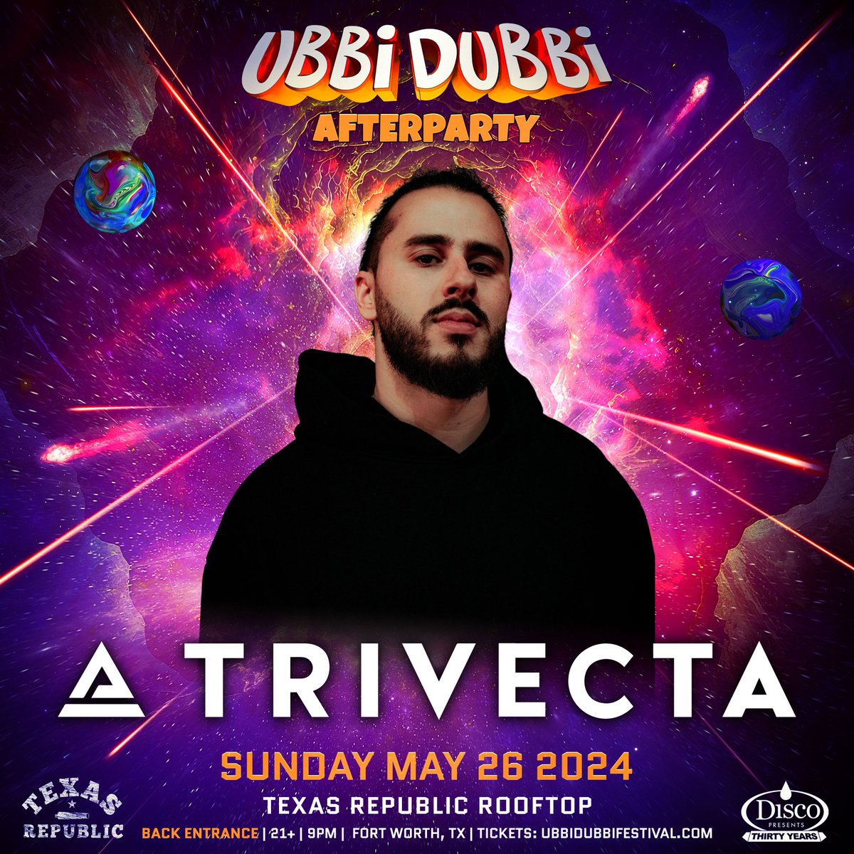Afters? Afters🤝 Your official Ubbi Dubbi afterparties are here! Join us at Texas Republic Rooftop this weekend w/ <a href="/woolimusic/">🦣 WOOLI 🦣</a> on 5/25 and <a href="/TrivectaMusic/">Trivecta</a> on 5/26 after the festival 💙🛸Tickets are on sale NOW! 

Wooli: hive.co/l/ubbiafter0525
Trivecta: hive.co/l/ubbiafter0526