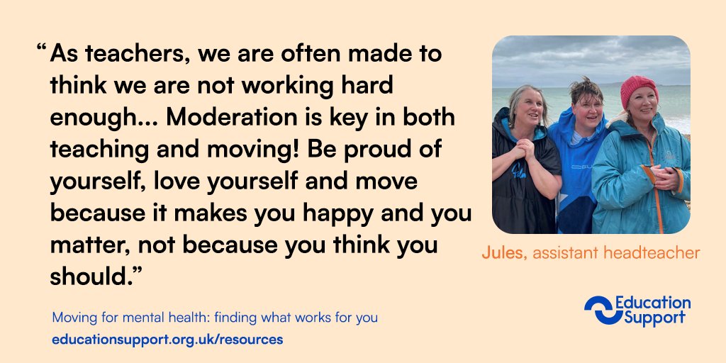 EdSupportUK's tweet photo. #MentalHealthAwarenessWeek may be over, but moving for our mental health never ends 💙
We spoke to Jules, an educator with ADHD, who shares how she incorporates movement into her daily life.
Read it here: https://t.co/4XoeiFepc6
#MentalHealth #MovingforHealth https://t.co/irEgootCsQ