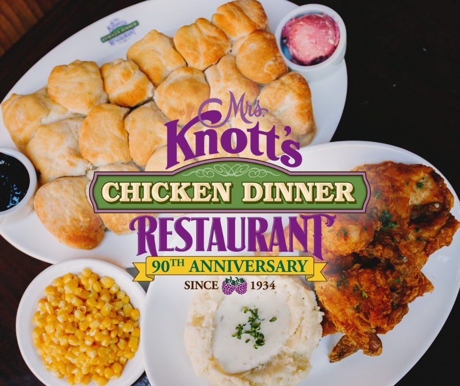 We're celebrating 90 Years of Mrs. Knott's Chicken Dinner Restaurant! Join us all year long as we celebrate the legacy of this beloved establishment with a variety of fun offerings beginning with -