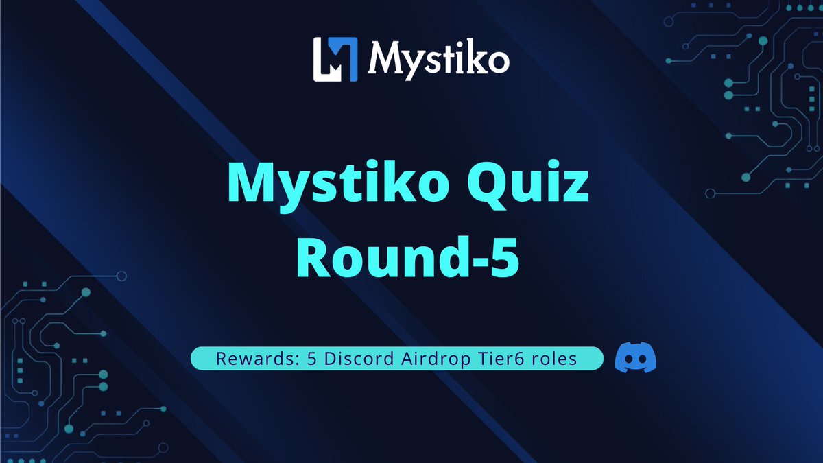 💡Mystiko Quiz Round-5💡

Question: What is the total supply of XZK tokens?

Post your answer and Discord ID below👇
🏆5 Discord Airdrop Tier-6 roles
⏰May 21st - May 23rd
⏳Winners will be announced in 48hrs

#Mystiko #Quiz #Airdrop #Discord #XZK #ZK #BTC