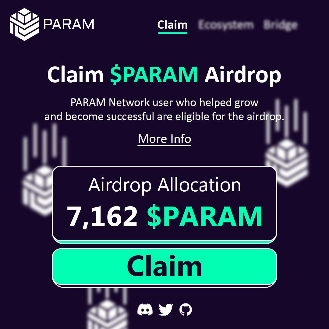 🚨Historical $PARAM Airdrop Confirmed in 2024

This could be the greatest airdrop of all time
Cost: FREE
Potential profit: $2,000 - $5,000

Don't miss it, you'll regret it🧵👇